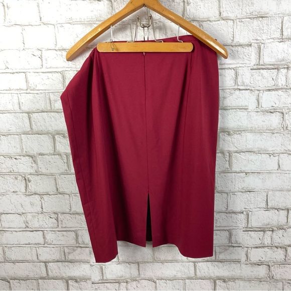 Armani Collezioni Red Pencil Skirt Size 14 - Picture 3 of 7